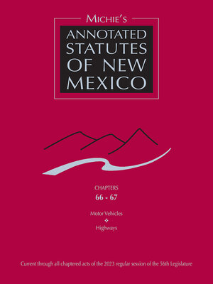 cover image of Michie's Annotated Statutes of New Mexico